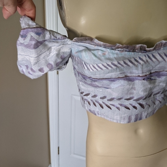 ARITZIA Wilfred Wander Blouse off shoulder linen shirt - Picture 6 of 10